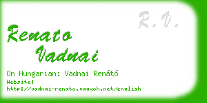 renato vadnai business card